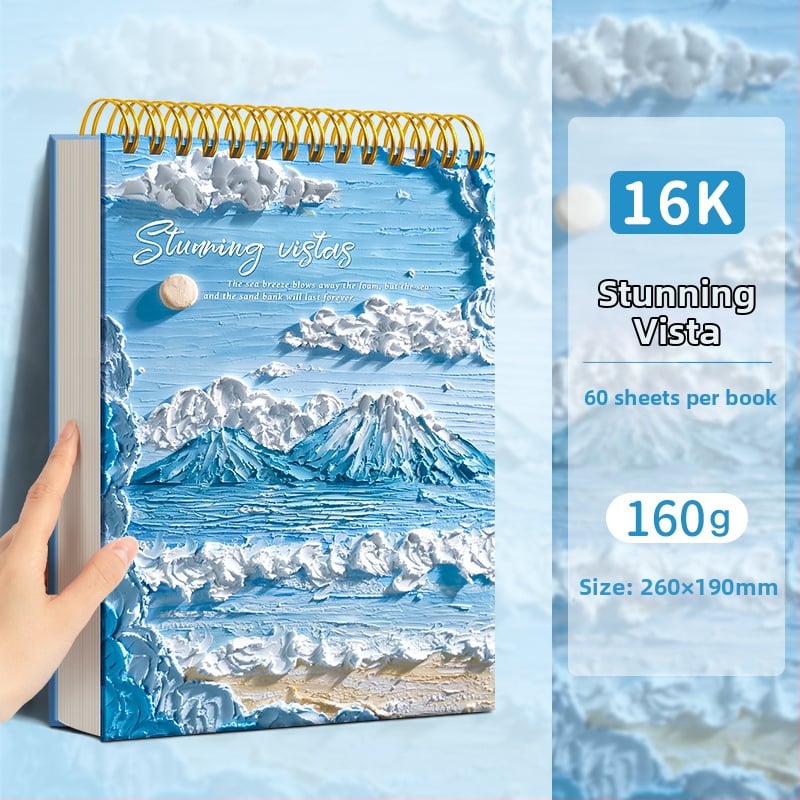 Τετράδιο σκίτσων ελαιογραφίας Four Seasons, μοντέλο Sjnh-oil painting sketchbook, σειρά Oil painting sketchbook, 80 φύλλα, χαρτί 80 g/m²