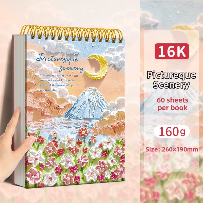 Τετράδιο σκίτσων ελαιογραφίας Four Seasons, μοντέλο Sjnh-oil painting sketchbook, σειρά Oil painting sketchbook, 80 φύλλα, χαρτί 80 g/m²