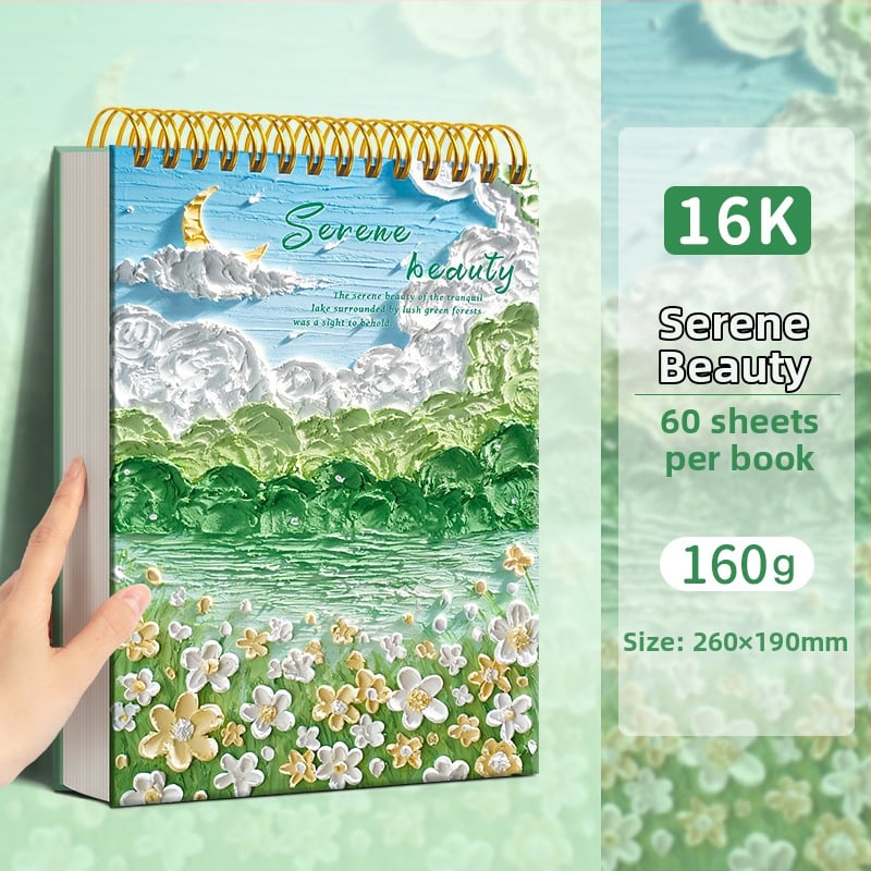 Τετράδιο σκίτσων ελαιογραφίας Four Seasons, μοντέλο Sjnh-oil painting sketchbook, σειρά Oil painting sketchbook, 80 φύλλα, χαρτί 80 g/m²