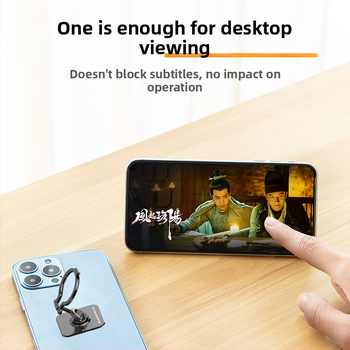 Επιτραπέζιος στήριγμα τηλεφώνου με πτυσσόμενη βάση από κράμα, κάθετα και οριζόντια ενσωματωμένο, με πίσω δακτυλίδι κόλλησης