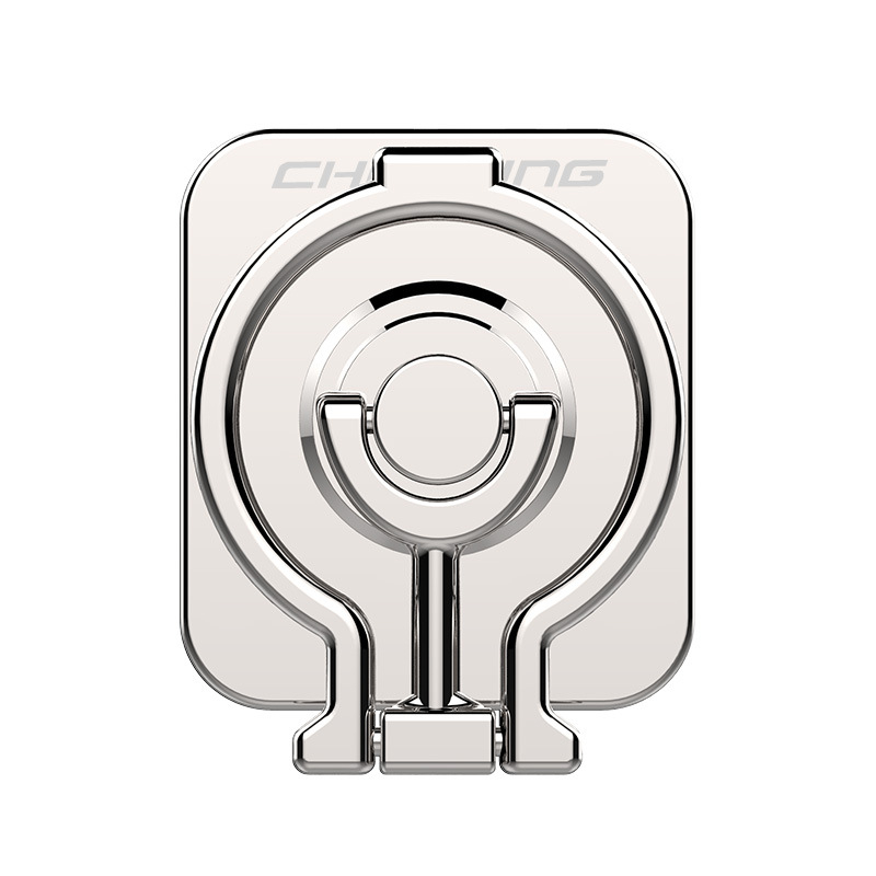 Επιτραπέζιος στήριγμα τηλεφώνου με πτυσσόμενη βάση από κράμα, κάθετα και οριζόντια ενσωματωμένο, με πίσω δακτυλίδι κόλλησης