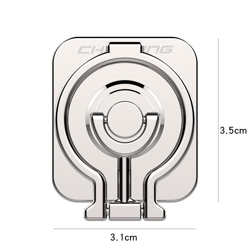 Επιτραπέζιος στήριγμα τηλεφώνου με πτυσσόμενη βάση από κράμα, κάθετα και οριζόντια ενσωματωμένο, με πίσω δακτυλίδι κόλλησης