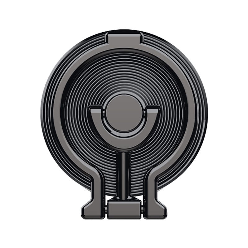 Επιτραπέζιος στήριγμα τηλεφώνου με πτυσσόμενη βάση από κράμα, κάθετα και οριζόντια ενσωματωμένο, με πίσω δακτυλίδι κόλλησης