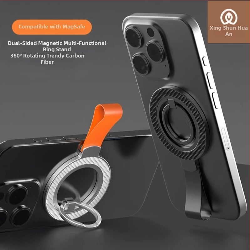 Κράτημα δαχτυλιδιού για κινητό, μαγνητικό, κράμα ψευδαργύρου + σιλικόνης, καθολικό, με δυνατότητα προσαρμογής