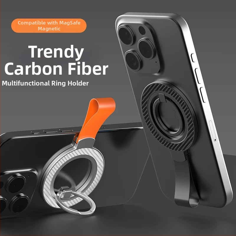 Κράτημα δαχτυλιδιού για κινητό, μαγνητικό, κράμα ψευδαργύρου + σιλικόνης, καθολικό, με δυνατότητα προσαρμογής