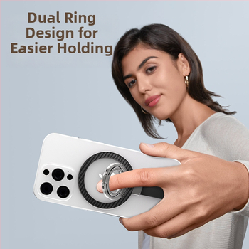 Suport MagSafe dublu-fațial magnetic pentru telefon - bază de birou din aliaj, compatibilitate universală