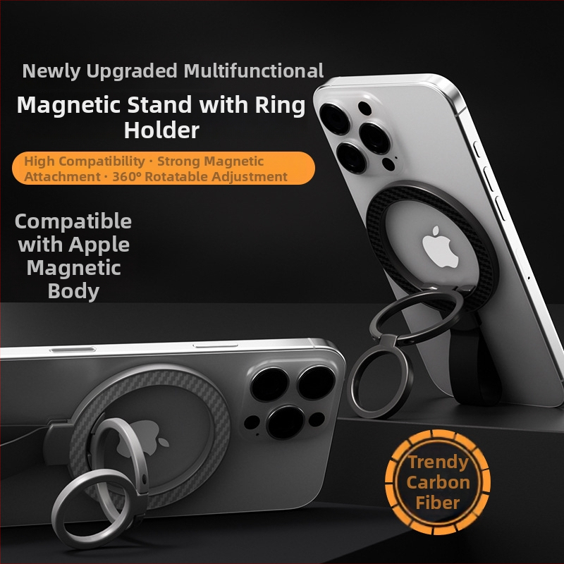 Suport MagSafe dublu-fațial magnetic pentru telefon - bază de birou din aliaj, compatibilitate universală