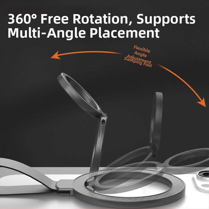 Suport MagSafe dublu-fațial magnetic pentru telefon - bază de birou din aliaj, compatibilitate universală