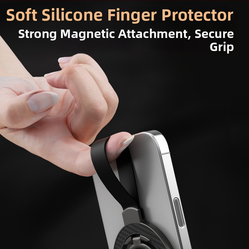 Suport MagSafe dublu-fațial magnetic pentru telefon - bază de birou din aliaj, compatibilitate universală