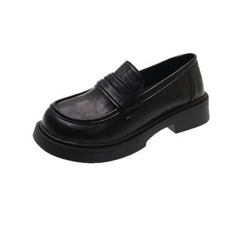 Ženske loaferice, ležerni stil, okrugli vrh, gornji dio od umjetnog flisa, gumeni potplat, srednji pet 3-5 cm
