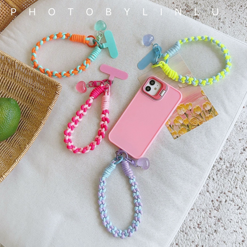 Αλυσίδα θήκης smartphone με σχέδιο καρδιάς από τρία νήματα και κορδόνι αποφυγής απώλειας — χειρολαβή (Τύπος: Δαχτυλίδι-στήριγμα; Υλικό: Άλλο; Στυλ: Γενικό; Υποστήριξη προσωποποίησης: Υποστηρίζεται)