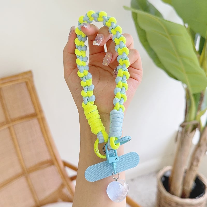 Αλυσίδα θήκης smartphone με σχέδιο καρδιάς από τρία νήματα και κορδόνι αποφυγής απώλειας — χειρολαβή (Τύπος: Δαχτυλίδι-στήριγμα; Υλικό: Άλλο; Στυλ: Γενικό; Υποστήριξη προσωποποίησης: Υποστηρίζεται)