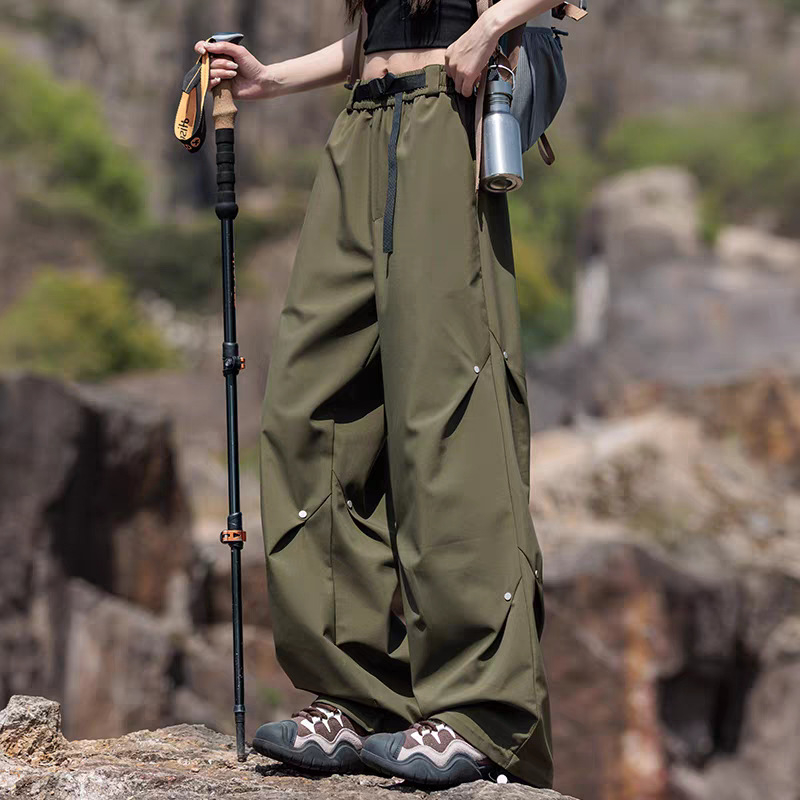 Pantaloni de drumeție unisex din softshell, uscare rapidă, primăvară-toamnă – rezistenți la vânt, talie elastică cu curea, croială dreaptă, pentru activități în aer liber, trei funcții de protecție