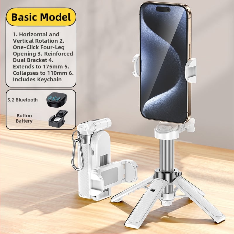 Селфи палка с трипод, преносима и разтегателна, алуминиева сплав конструкция, дистанционно управление, Bluetooth