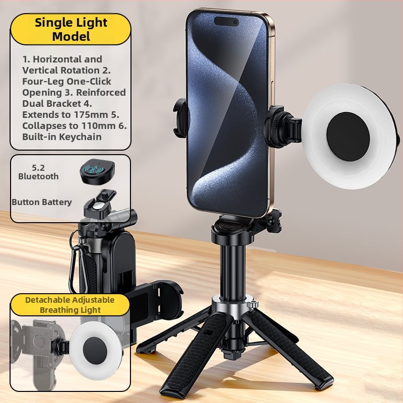 Селфи палка с трипод, преносима и разтегателна, алуминиева сплав конструкция, дистанционно управление, Bluetooth