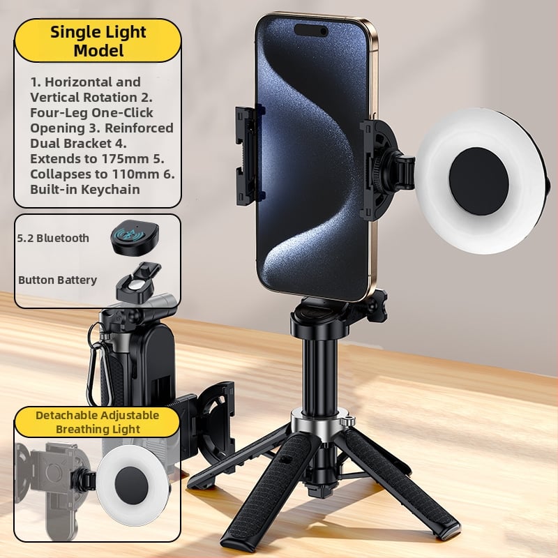 Селфи палка с трипод, преносима и разтегателна, алуминиева сплав конструкция, дистанционно управление, Bluetooth