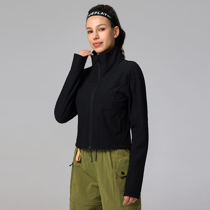 Palton din fleece polar, mâneci lungi, model solid, pentru femei, potrivit pentru iarnă, primăvară și toamnă.