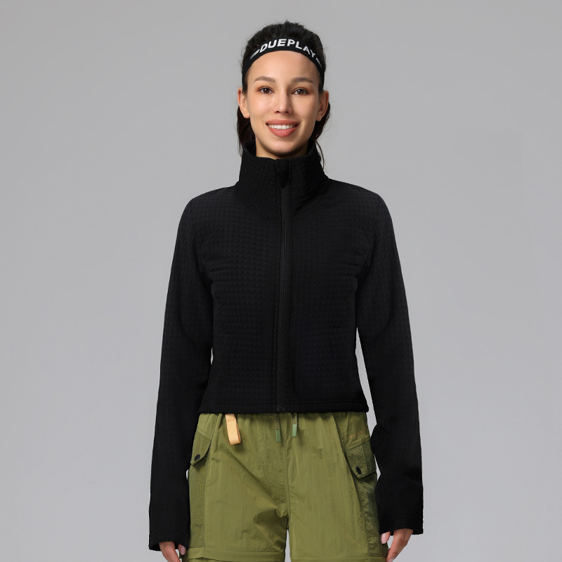 Palton din fleece polar, mâneci lungi, model solid, pentru femei, potrivit pentru iarnă, primăvară și toamnă.