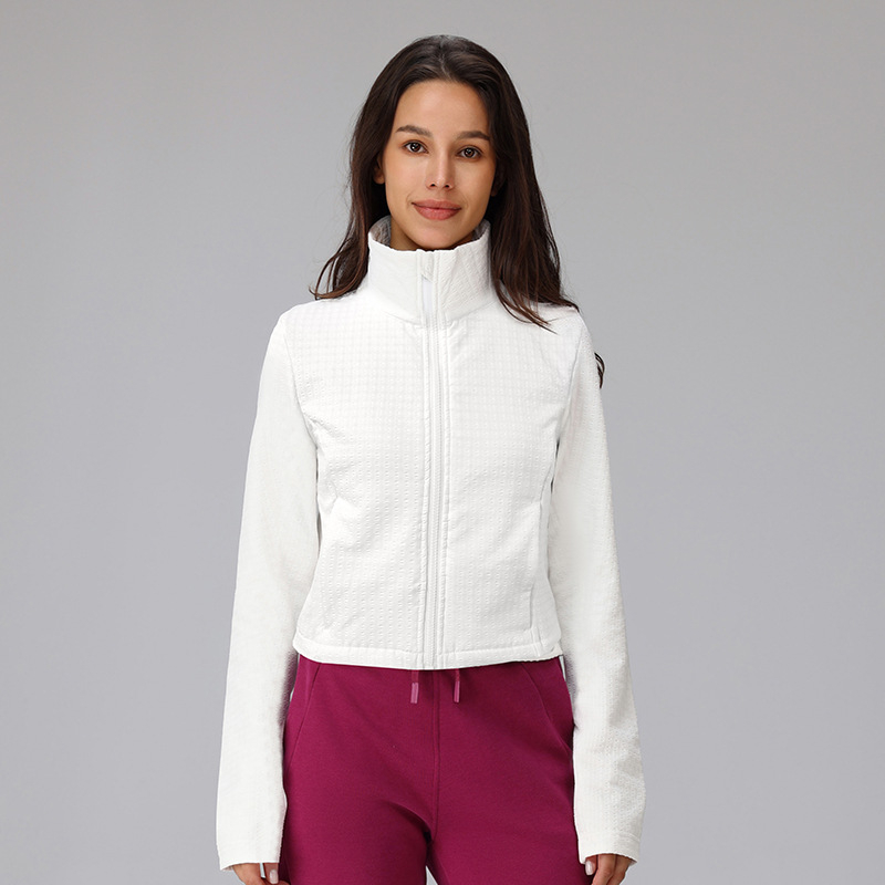 Palton din fleece polar, mâneci lungi, model solid, pentru femei, potrivit pentru iarnă, primăvară și toamnă.