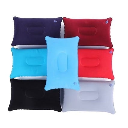 Nafukljiv jastuk za vrat za putovanja, U-oblik, PVC, težina 80 g, za 1 osobu
