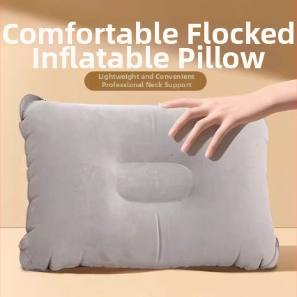 Nafukljiv jastuk za vrat za putovanja, U-oblik, PVC, težina 80 g, za 1 osobu