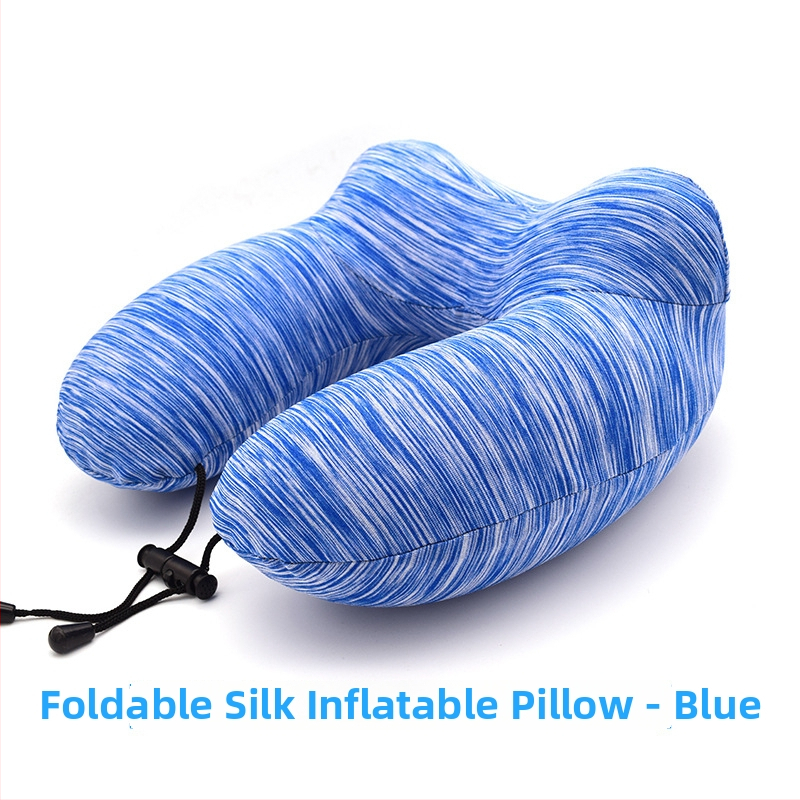 Надуваема U-образна пътуваща възглавница за шия Noon Yi; пълнител: газ; плат: химическо влакно; основен компонент на плат: спандекс; подходяща за възрастни