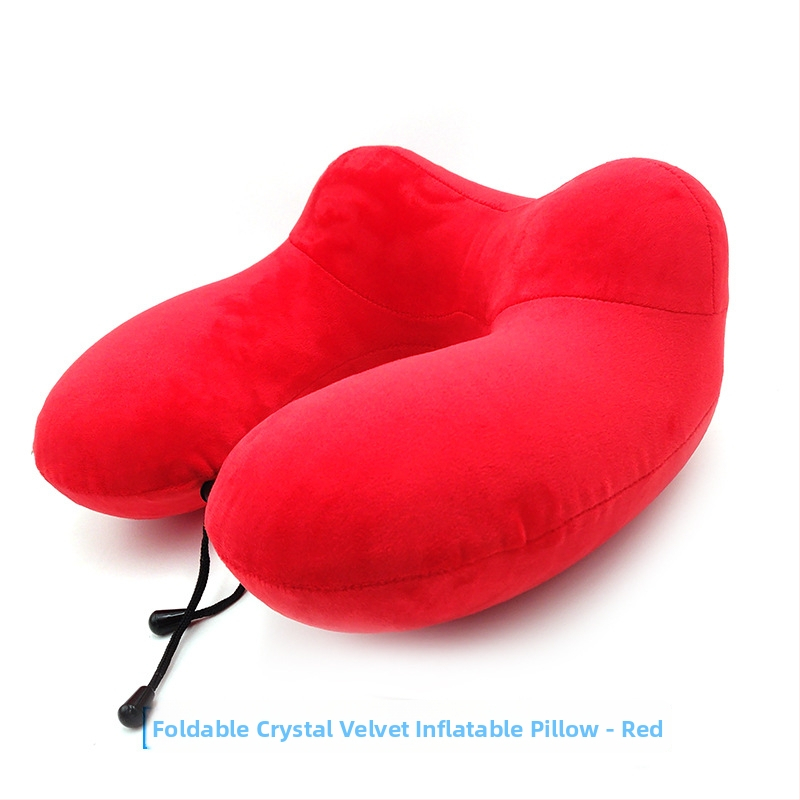 Надуваема U-образна пътуваща възглавница за шия Noon Yi; пълнител: газ; плат: химическо влакно; основен компонент на плат: спандекс; подходяща за възрастни