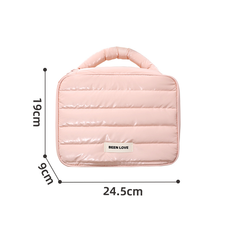 Xinghui višestruka kozmetička torbica — kubnog oblika, materijal: Down cloth + composite cotton, pogodna za putovanja