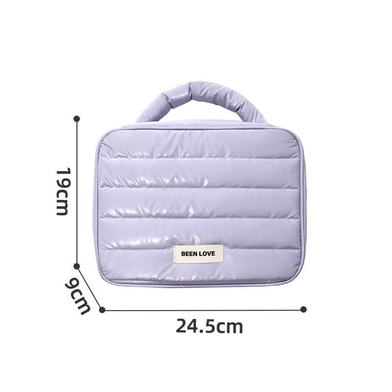 Xinghui višestruka kozmetička torbica — kubnog oblika, materijal: Down cloth + composite cotton, pogodna za putovanja