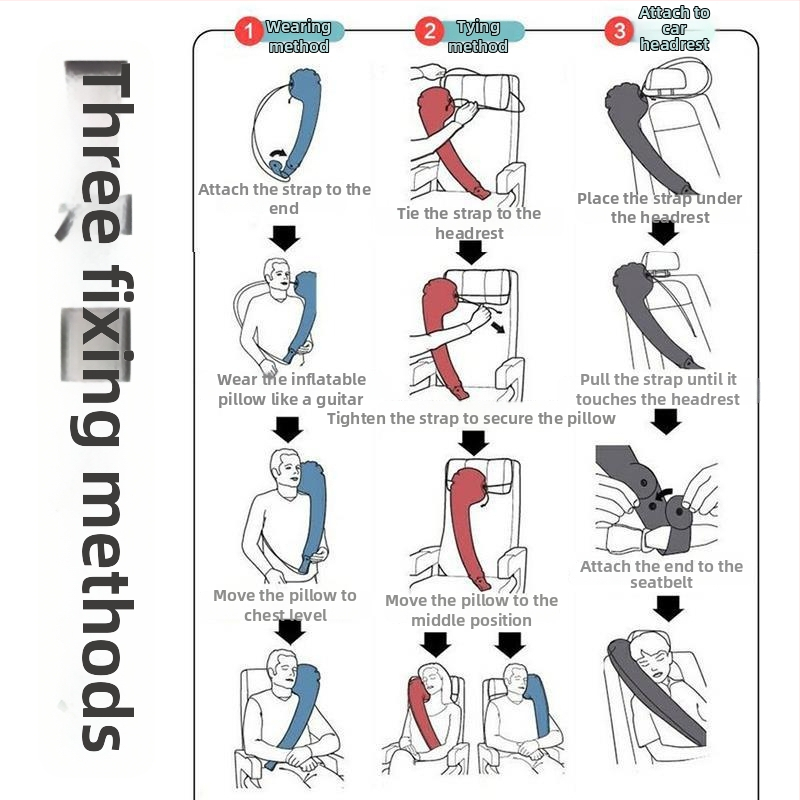 Putni jastuk u obliku luka, napuhljiv, PVC ekološki materijal, model 6086, težina 160 g