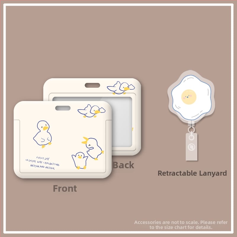 Visszahúzható nyakpánttal ellátott igazolvány-tartó – karikatúra orvos/személyzet dizájn, ABS anyag, semleges nem, mindennapi használat, őszi 2020