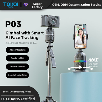 Gimbal za mobitel s AI praćenjem lica, 360° stolni nosač, univerzalna kompatibilnost, bez aplikacije, težina 248 g, Tokqi/Tuoyi P03