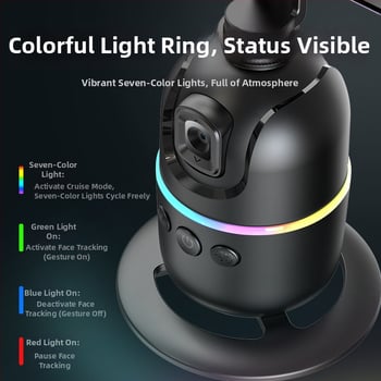 Gimbal za mobitel s AI praćenjem lica, 360° stolni nosač, univerzalna kompatibilnost, bez aplikacije, težina 248 g, Tokqi/Tuoyi P03