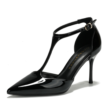 Pantofi dama cu toc înalt, vârf ascuțit, PU partea superioară, toc stiletto 6–8 cm, PU talpă, talpă din cauciuc