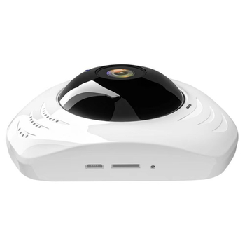 Cameră Wi-Fi wireless pentru interior, cu fisheye panoramic de 360°, obiectiv 2.8mm, 960P HD, vizualizare IR până la 10m, alimentare 5V