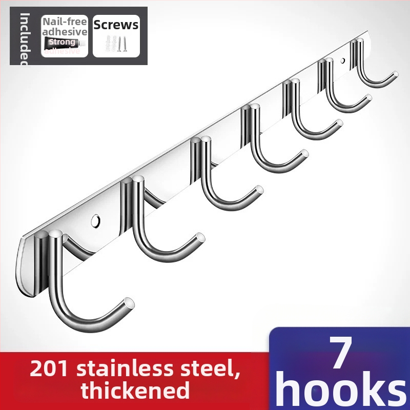 Bezbušični 304 nehrđajući čelični kukovi za vrata kuhinje i kupaonice — zidno skladištenje i vješanje odjeće, jednostavan moderni stil, CUPC certifikat