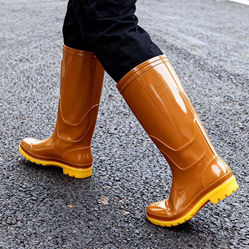 Visoke kišne čizme za odrasle, PVC gornji dio, gumena potplata, unisex, vodootporne