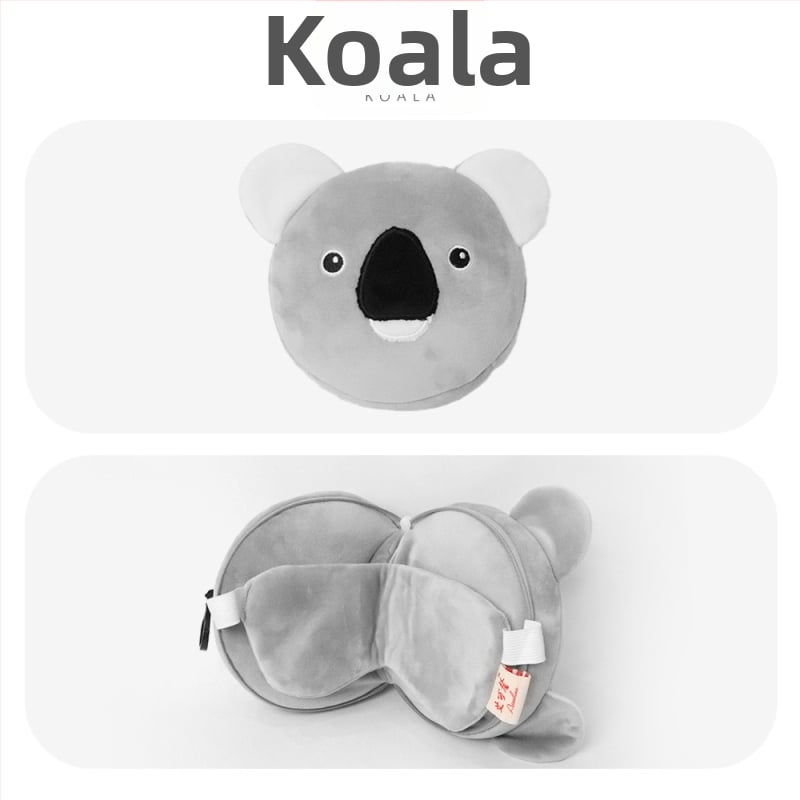 Μαξιλάρι αυχένα σε σχήμα U για ταξίδια με μάσκα ματιών, γέμισμα: πολυεστερική ίνα; Υλικό: πολυεστερικο-βαμβακερό ύφασμα; Βάρος: 0–0.5 kg; Ύψος: 5.1–10 cm