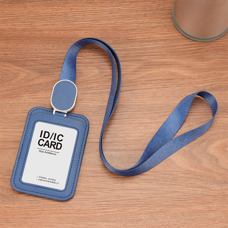 Kožni set kartice i značke za zaposlenike s modernim minimalističkim dizajnom i licenciranjem privatne marke.