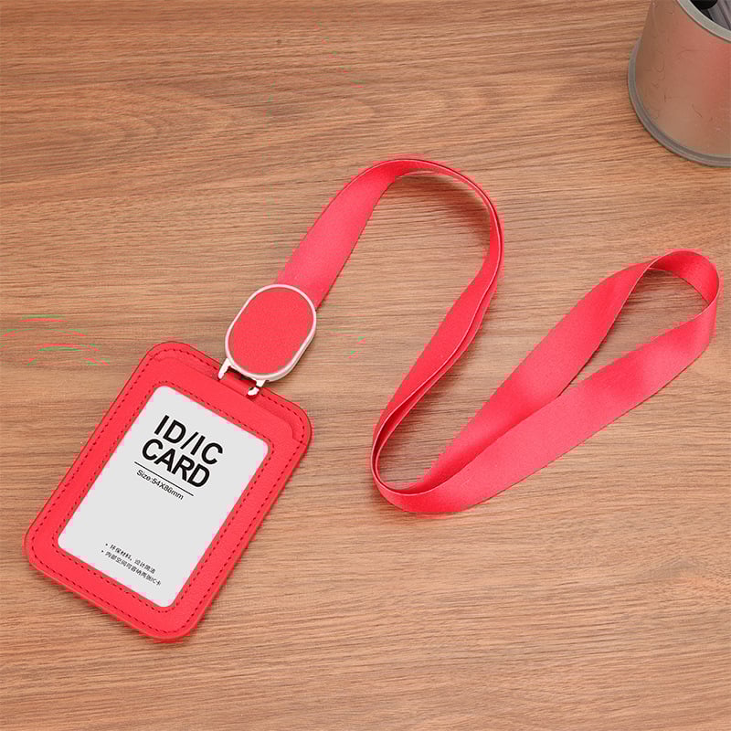 Kožni set kartice i značke za zaposlenike s modernim minimalističkim dizajnom i licenciranjem privatne marke.