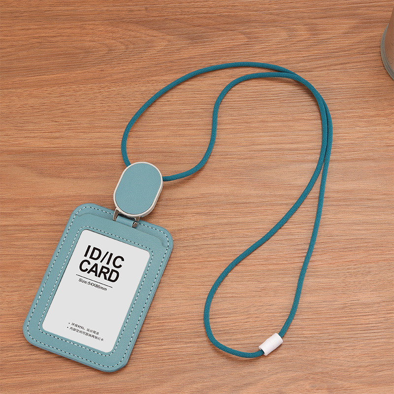 Kožni set kartice i značke za zaposlenike s modernim minimalističkim dizajnom i licenciranjem privatne marke.