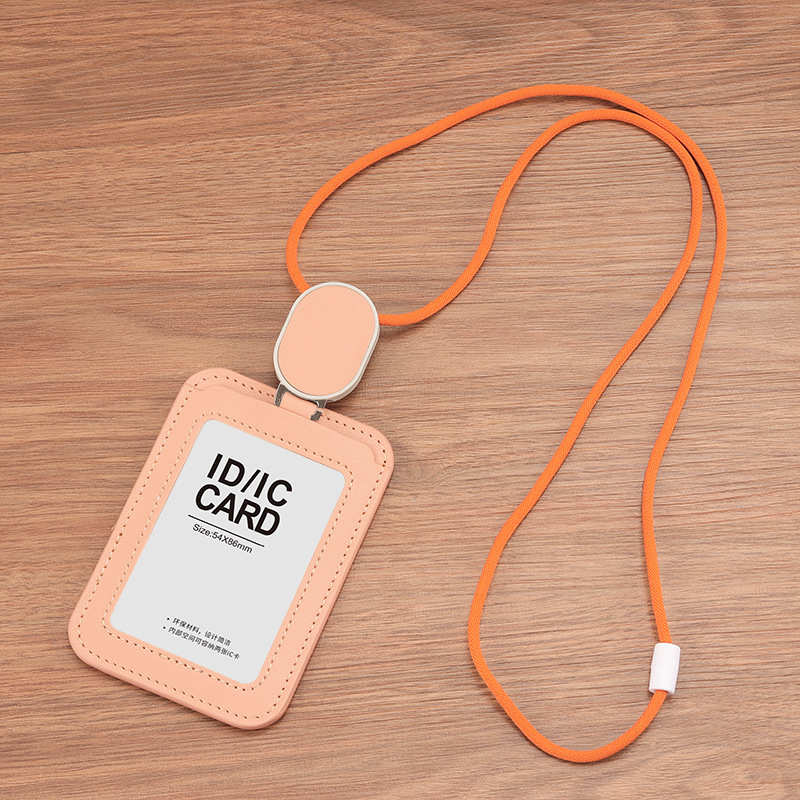 Kožni set kartice i značke za zaposlenike s modernim minimalističkim dizajnom i licenciranjem privatne marke.