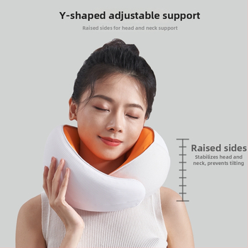 У-образена възглавница за пътуване с паметова пяна, преносима възглавница за врата, подходяща за влак, самолет и автомобил, с бавна възвръщаемост на формата
