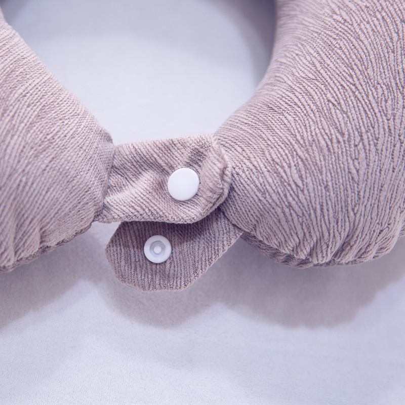 У-образна възглавничка за шията от мемори пяна, за пътуване със самолет, бавно възстановяване, персонализирано лого