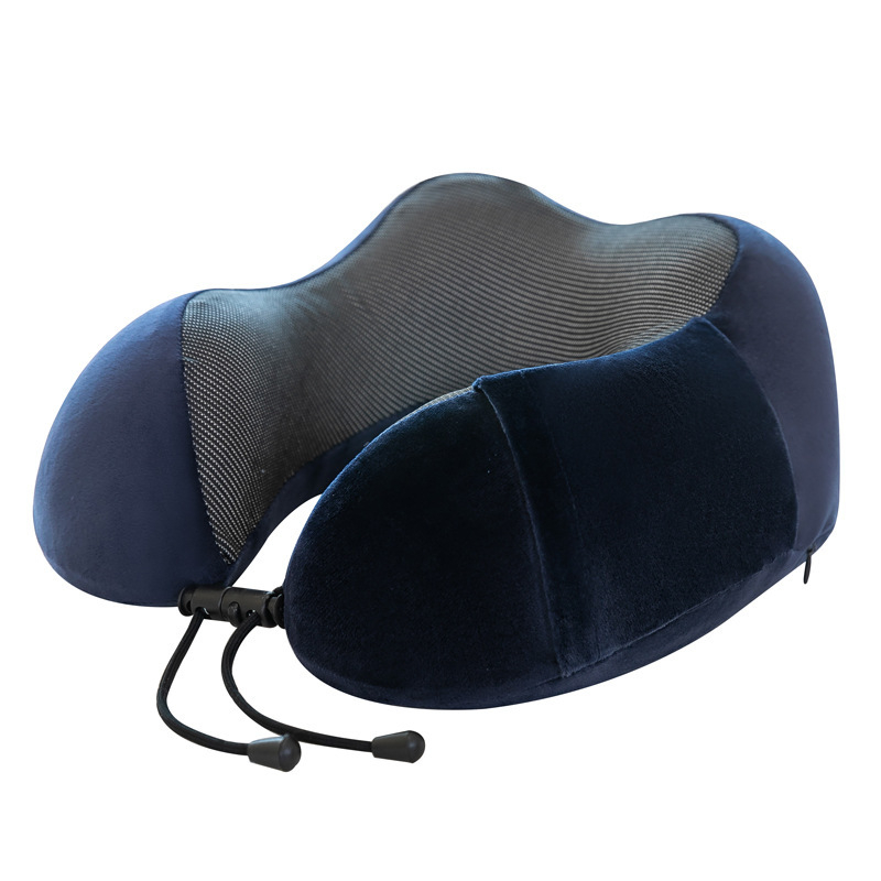 У-образна възглавничка за шията от мемори пяна, за пътуване със самолет, бавно възстановяване, персонализирано лого