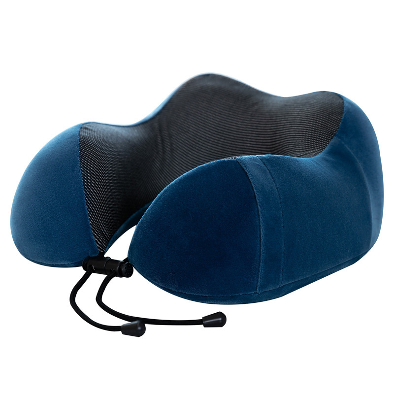 У-образна възглавничка за шията от мемори пяна, за пътуване със самолет, бавно възстановяване, персонализирано лого
