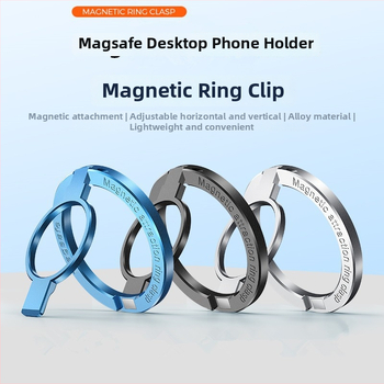 Držiak na telefón s prstenom – 360° otočný, skladací kovový stolný stojan, MagSafe magnetické pripojenie