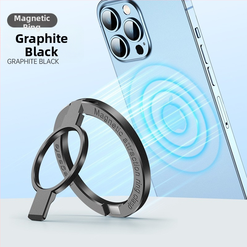 Držiak na telefón s prstenom – 360° otočný, skladací kovový stolný stojan, MagSafe magnetické pripojenie