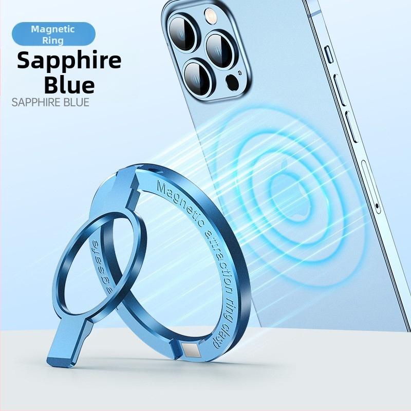 Držiak na telefón s prstenom – 360° otočný, skladací kovový stolný stojan, MagSafe magnetické pripojenie