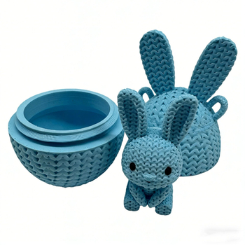 Uskrsni viseći dekor s pletenim zeka – PLA, 3D ispis, suvremen minimalistički model igračke